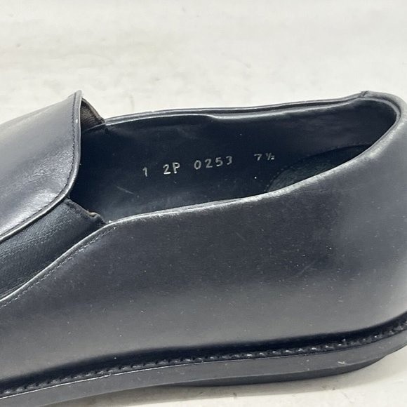 Prada Black Leather Loafers Men's 7.5 Slip On Prada Driving Shoes Drivers - Picture 9 of 10